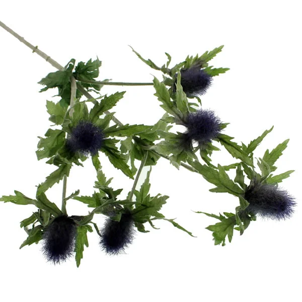 84cm Flocked Eryngium Spray