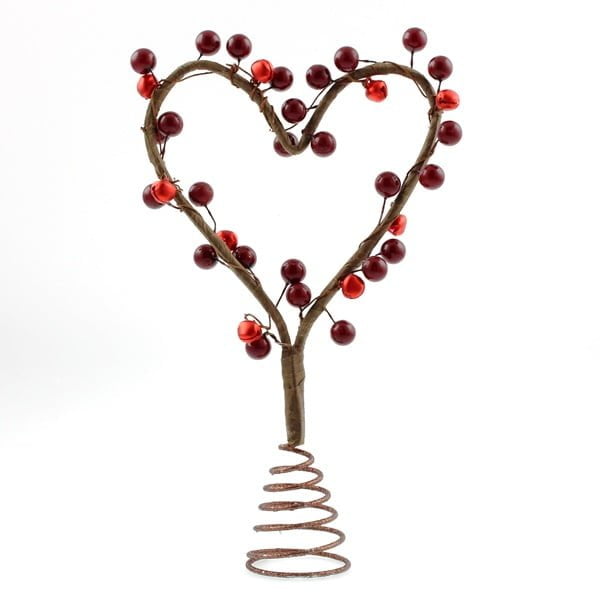 24cm Berry Heart Tree Topper