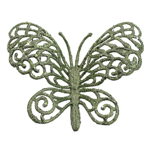 14cm Glittered Butterfly Clip