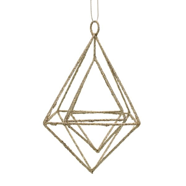 15cm Glittered Hanging Rhombus
