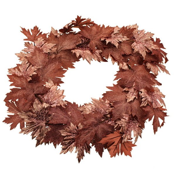 56cm Glittered Maple Wreath