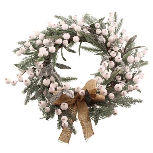 45cm Snow Queen Berry Wreath with Snowy Berries Pi