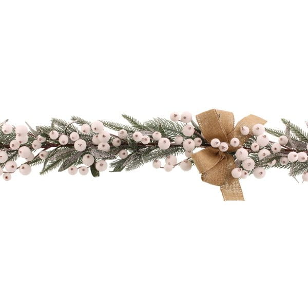 180cm Snow Queen Berry Garland with Pine and Bow