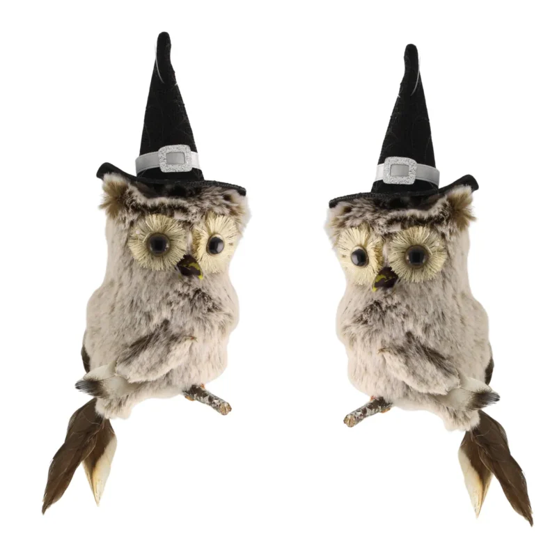 16cm Owl in Witches Hat Hanger