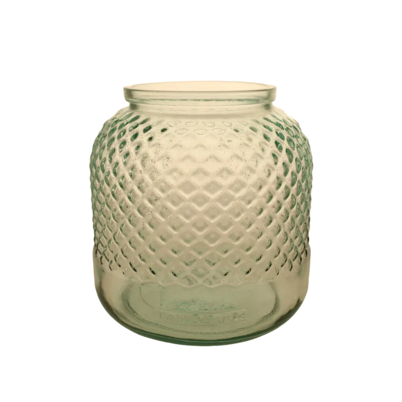 19cm Recycled Argyle Hurricane Glass Vase