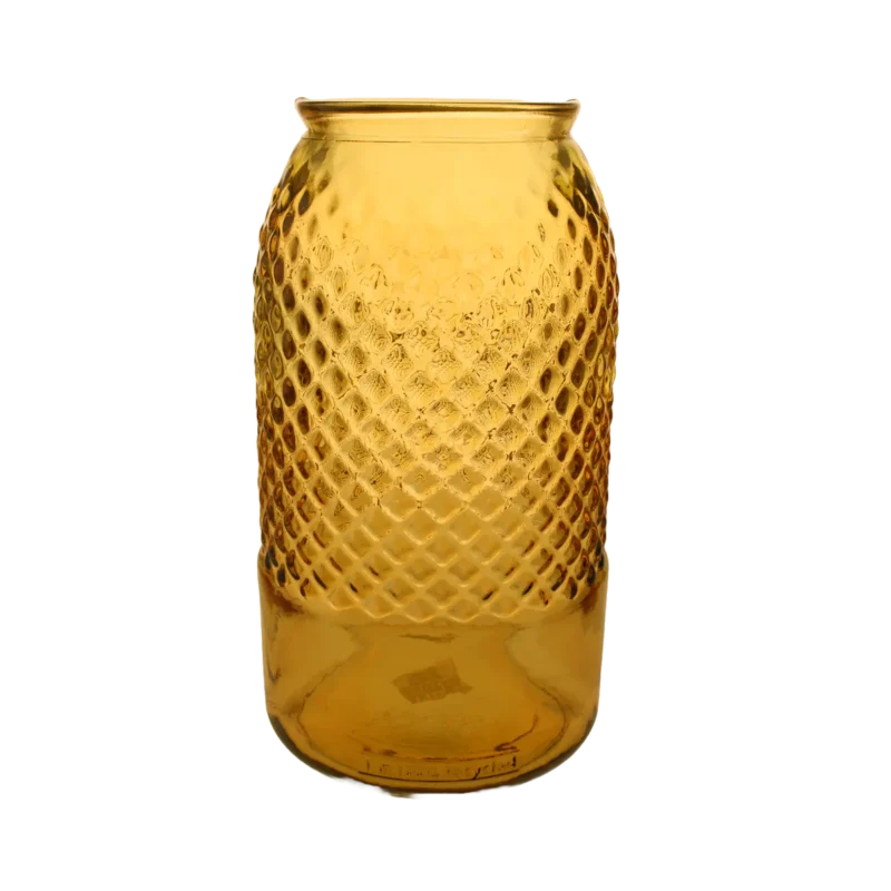 28cm Recycled Argyle Glass Jar