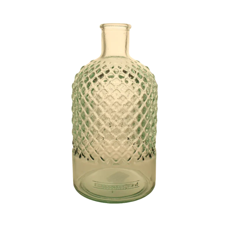 22cm Recycled Argyle Glass Bottle