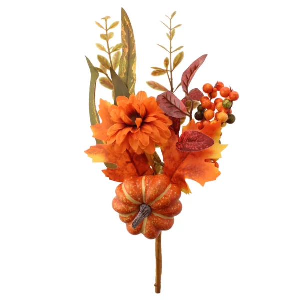 32cm Pick with Pumpkin, Zinnia and Berries