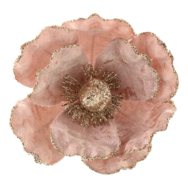 15cm Velvet Poppy on Clip