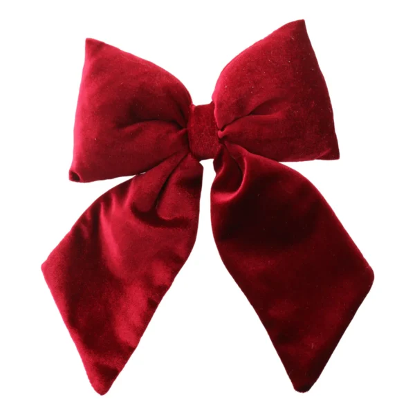 24cm Velvet Bow on Clip