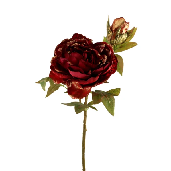 65cm Peony Spray with Bud