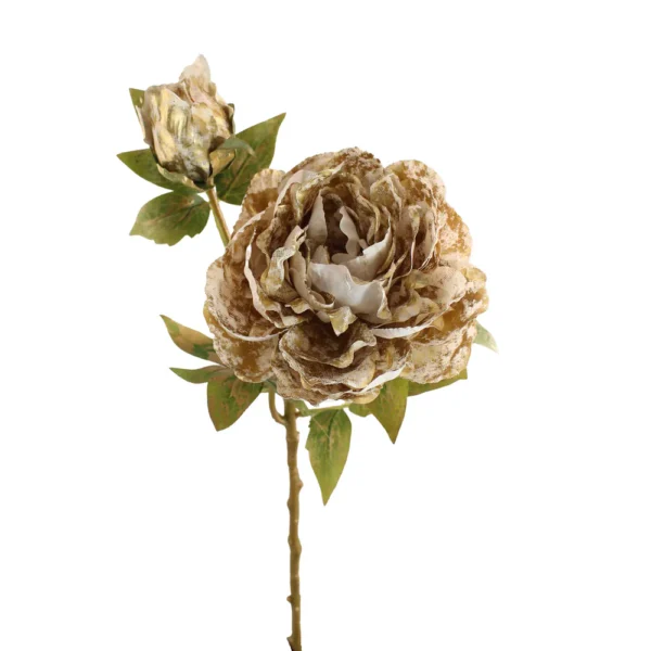 65cm Peony Spray with Bud