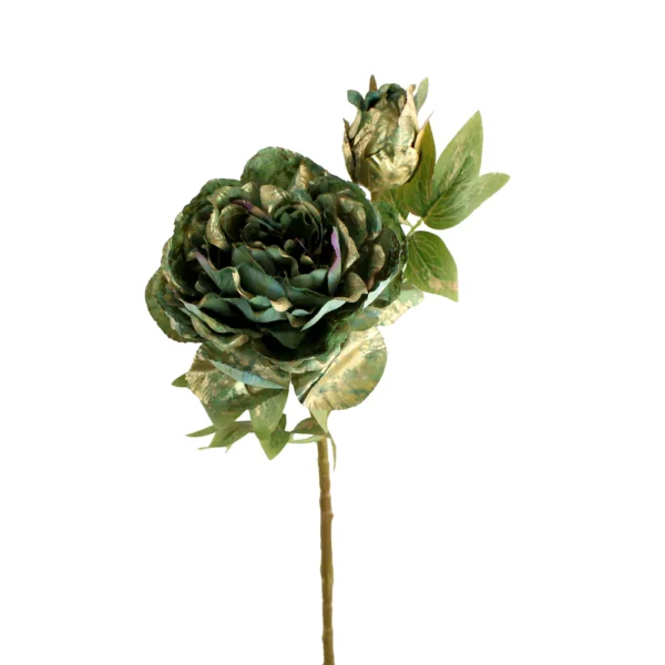 65cm Peony Spray with Bud