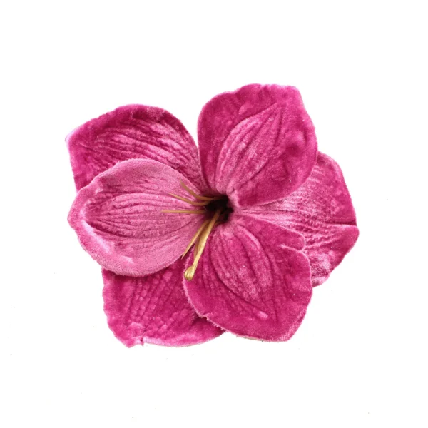 14cm Velvet Amaryllis Head Clip