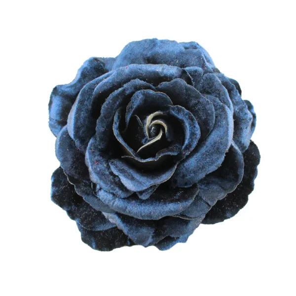 15cm Velvet Rose Head Clip