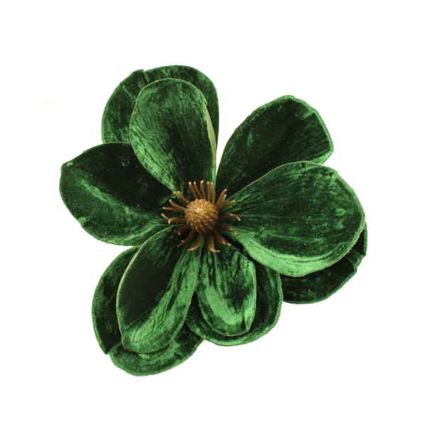 21cm Velvet Magnolia Head Clip