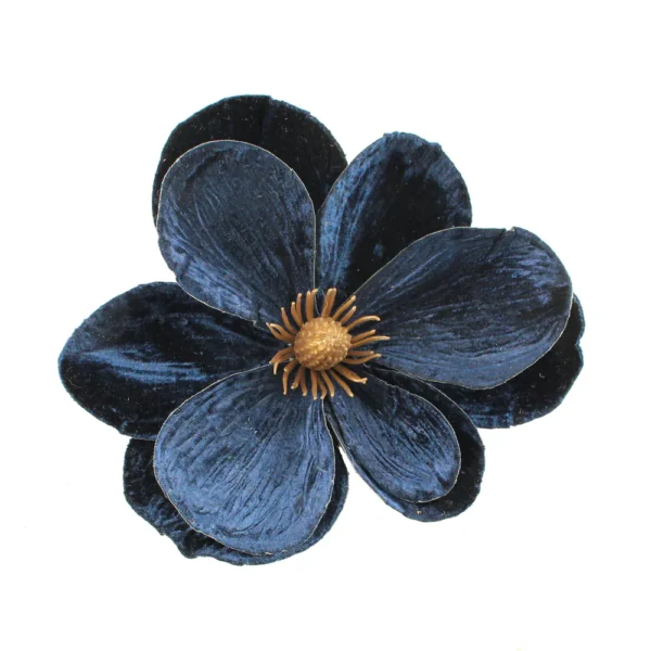 21cm Velvet Magnolia Head Clip