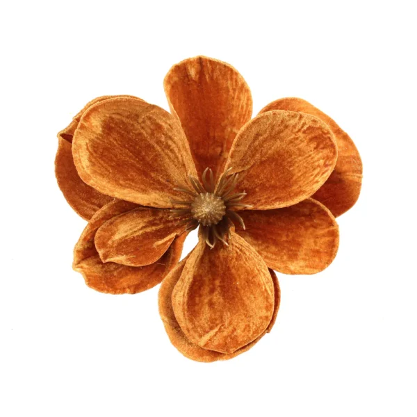 21cm Velvet Magnolia Head Clip